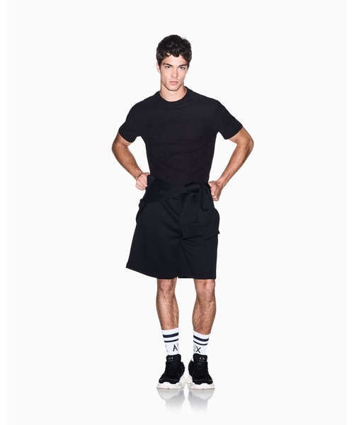 ARMANI EXCHANGE(アルマーニエクスチェンジ)の「【A|X アルマーニ エクスチェンジ】オールオーバージャカードロゴ レギュラーフィット 半袖クルーネックTシャツ/REGULAR(Tシャツ/カットソー・メンズ・ブラック/ブルー・X-SMALL/XX-LARGE/LARGE/X-LARGE/SMALL/MEDIUM)」の13枚目の写真