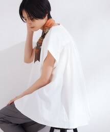 【接触冷感】バックフレアドッキングカットソー《洗濯機OK》