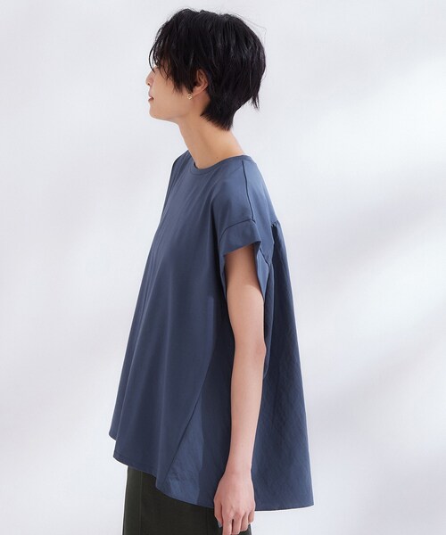 OPAQUE.CLIP(オペークドットクリップ)の「【接触冷感】バックフレアドッキングカットソー《洗濯機OK》(Tシャツ/カットソー・レディース・ホワイト/ブラック/ブルー系その他/ブラウン系・42/40/38)」の20枚目の写真