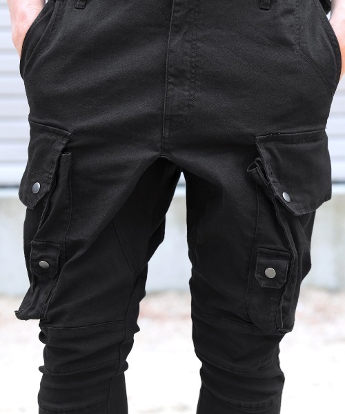 LUXSTYLE(ラグスタイル)の「サルエルストレッチカーゴパンツ(カーゴパンツ・メンズ・ブラック・XL/L/M)」の11枚目の写真
