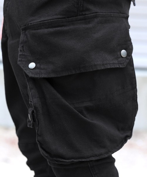 LUXSTYLE(ラグスタイル)の「サルエルストレッチカーゴパンツ(カーゴパンツ・メンズ・ブラック・XL/L/M)」の2枚目の写真