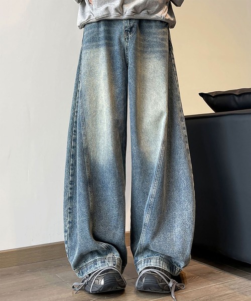 WESTBOY（ウエストボーイ）の「Y2K ヴィンテージウォッシュ バギーデニムパンツ WO26W1PT05（デニムパンツ・メンズ・ブルー・XL/M/L）」の6枚目の写真
