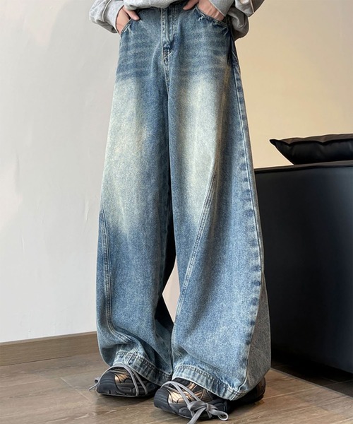 WESTBOY（ウエストボーイ）の「Y2K ヴィンテージウォッシュ バギーデニムパンツ WO26W1PT05（デニムパンツ・メンズ・ブルー・XL/M/L）」の7枚目の写真