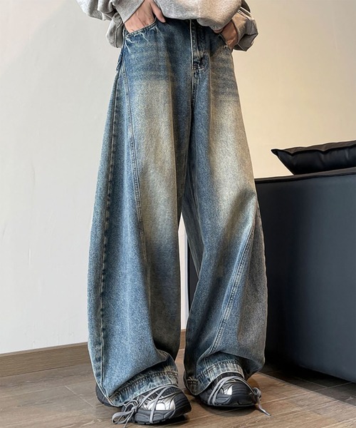WESTBOY（ウエストボーイ）の「Y2K ヴィンテージウォッシュ バギーデニムパンツ WO26W1PT05（デニムパンツ・メンズ・ブルー・XL/M/L）」の8枚目の写真