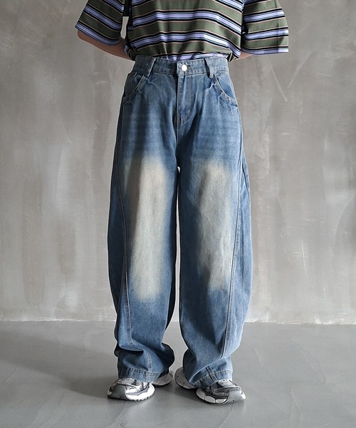 WESTBOY（ウエストボーイ）の「Y2K ヴィンテージウォッシュ バギーデニムパンツ WO26W1PT05（デニムパンツ・メンズ・ブルー・XL/M/L）」の10枚目の写真