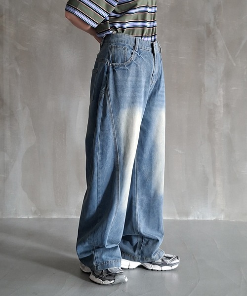 WESTBOY（ウエストボーイ）の「Y2K ヴィンテージウォッシュ バギーデニムパンツ WO26W1PT05（デニムパンツ・メンズ・ブルー・XL/M/L）」の11枚目の写真
