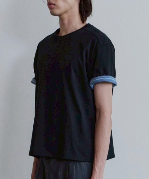 Waviness(ウェイビネス)の「【Waviness】Stripe Layered T-shirts / 【ウェイビニス】ストライプレイヤード半袖Tシャツ(Tシャツ/カットソー・メンズ・ホワイト/ブラック/グレー/ネイビー/イエロー・02/01)」の22枚目の写真