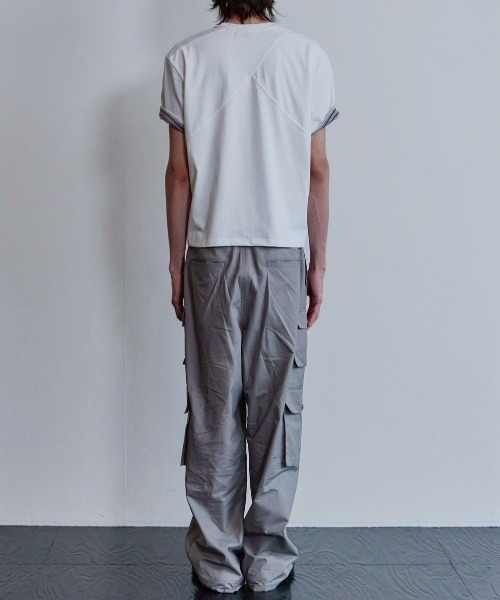 Waviness(ウェイビネス)の「【Waviness】Stripe Layered T-shirts / 【ウェイビニス】ストライプレイヤード半袖Tシャツ(Tシャツ/カットソー・メンズ・ホワイト/ブラック/グレー/ネイビー/イエロー・02/01)」の15枚目の写真