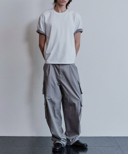 Waviness(ウェイビネス)の「【Waviness】Stripe Layered T-shirts / 【ウェイビニス】ストライプレイヤード半袖Tシャツ(Tシャツ/カットソー・メンズ・ホワイト/ブラック/グレー/ネイビー/イエロー・02/01)」の12枚目の写真