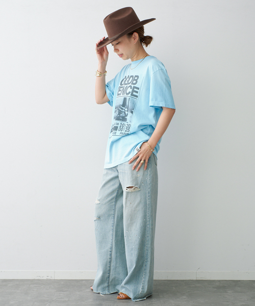 GOLDEN GOOSE(ゴールデングース)の「*【GOLDEN GOOSE / ゴールデングース】 VENICE T(Tシャツ/カットソー・レディース・スカイブルー・FREE)」の6枚目の写真