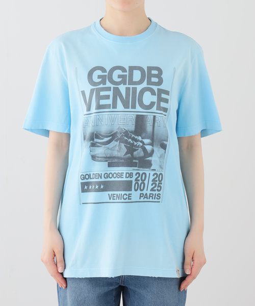 GOLDEN GOOSE(ゴールデングース)の「*【GOLDEN GOOSE / ゴールデングース】 VENICE T(Tシャツ/カットソー・レディース・スカイブルー・FREE)」の7枚目の写真