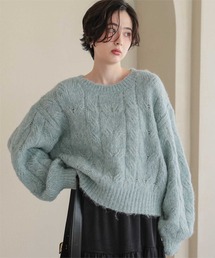 ふわっとタッチケーブルニットプルオーバー