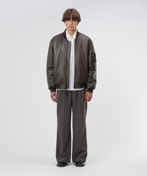Alpha Industries(アルファインダストリーズ)の「Alpha Industries/アルファインダストリーズ/LEATHER MA-1 HERITAGE FIT FLIGHT JACKET/レザーMA-1 ヘリテージフィット フライトジャケット(MA-1・メンズ・ブラック/ブラウン・S/M/L/2XL/XL)」の13枚目の写真