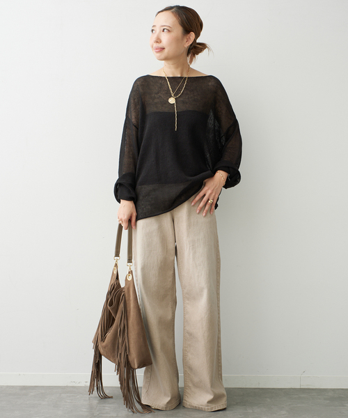 Deuxieme Classe(ドゥーズィエムクラス)の「追加 LINO Sheer プルオーバー(ニット/セーター・レディース・ブラック/ブラウン・FREE)」の21枚目の写真