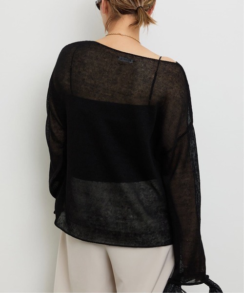 Deuxieme Classe(ドゥーズィエムクラス)の「追加 LINO Sheer プルオーバー(ニット/セーター・レディース・ブラック/ブラウン・FREE)」の11枚目の写真