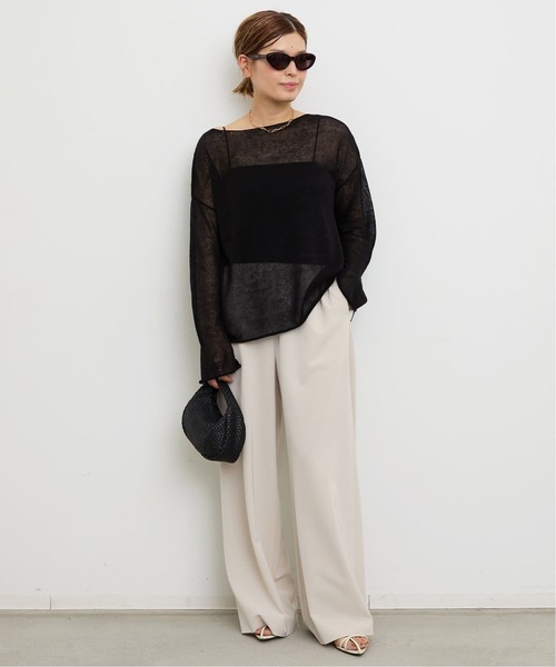 Deuxieme Classe(ドゥーズィエムクラス)の「追加 LINO Sheer プルオーバー(ニット/セーター・レディース・ブラック/ブラウン・FREE)」の12枚目の写真