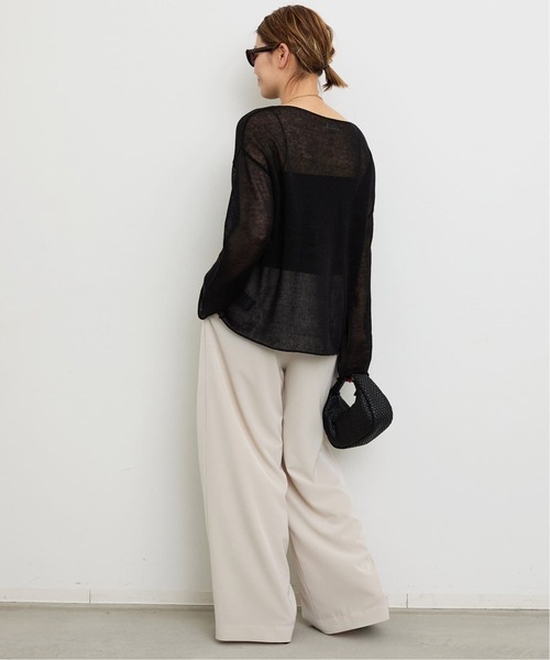 Deuxieme Classe(ドゥーズィエムクラス)の「追加 LINO Sheer プルオーバー(ニット/セーター・レディース・ブラック/ブラウン・FREE)」の14枚目の写真
