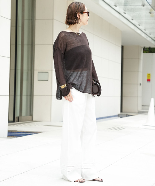Deuxieme Classe(ドゥーズィエムクラス)の「追加 LINO Sheer プルオーバー(ニット/セーター・レディース・ブラック/ブラウン・FREE)」の17枚目の写真