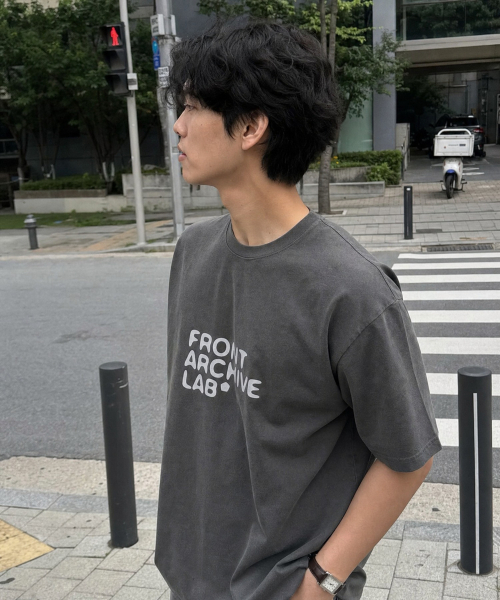 セール】BLUR オーバーサイズ 半袖Tシャツ [チャコール]（Tシャツ