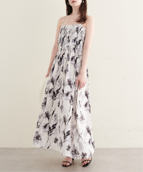 natural couture(ナチュラルクチュール)の「シャーリングキャミワンピース(ワンピース・レディース・ブラック/オフホワイト/ピンク・FREE)」の10枚目の写真