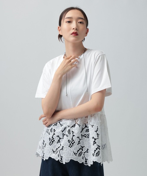 LEPSIM(レプシィム)の「裾アソートペプラムT 1044453(Tシャツ/カットソー・レディース・チャコールグレー/ブラック/オフホワイト・FREE)」の2枚目の写真