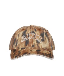 GANNI | WASHED COTTON PRINT CANVAS CAP(キャップ)