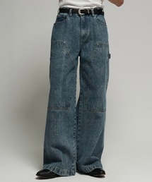 SINSS(�V���X)��Wide straight double knee denim / ���C�h�X�g���[�g�_�u���j�[�f�j��(�f�j���p���c)
