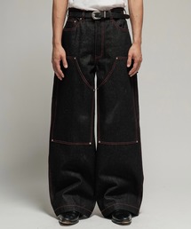 SINSS(�V���X)��Wide straight double knee denim / ���C�h�X�g���[�g�_�u���j�[�f�j��(�f�j���p���c)
