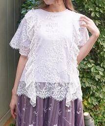 レースレイヤードTシャツ