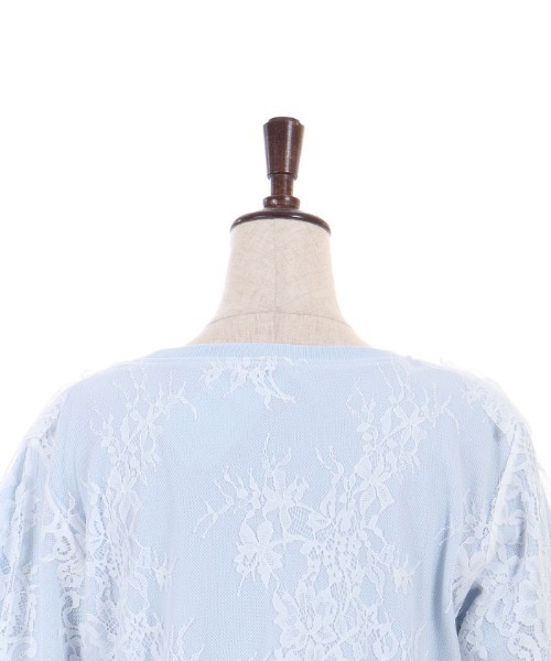 axes femme(アクシーズファム)の「レースレイヤードTシャツ(Tシャツ/カットソー・レディース・ホワイト/サックスブルー/ラベンダー・FREE)」の6枚目の写真
