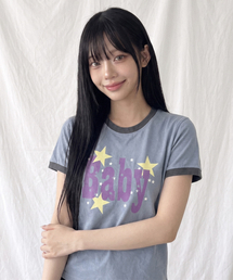 BABY リンガー半袖Tシャツ [ライトブルー]