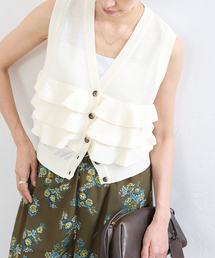 IENA | LOWER/ローヴァー 18G Sleeveless Cardigan カーディガン LW-88(カーディガン/ボレロ)