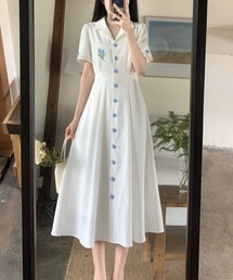 刺繍シャツワンピース