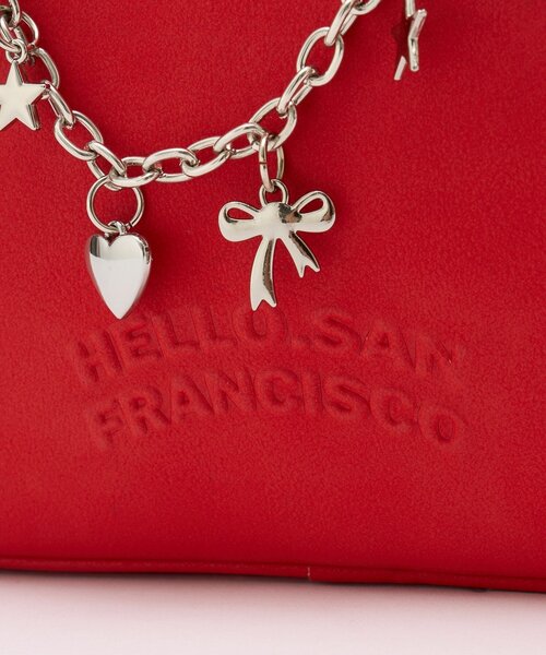HELLO.SANFRANCISCO(ハローサンフランシスコ)の「【HELLO.SANFRANCISCO】チャーム付きギャザーハンドルボストン(ボストンバッグ・レディース・レッド/ブラウン・ONE SIZE)」の16枚目の写真
