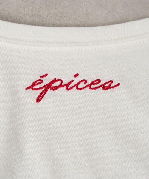 GALLARDAGALANTE(ガリャルダガランテ)の「epiceaエンブロTee(Tシャツ/カットソー・レディース・ブラック/オフホワイト/ブラウン・FREE)」の9枚目の写真