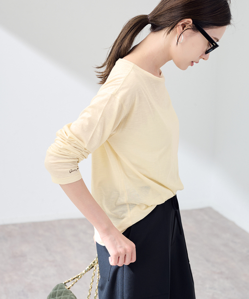 FRAMeWORK(フレームワーク)の「シアースラブ刺繍LTee(Tシャツ/カットソー・レディース・アイボリー/ホワイト・FREE)」の17枚目の写真
