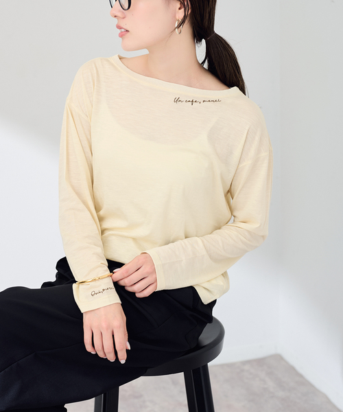 FRAMeWORK(フレームワーク)の「シアースラブ刺繍LTee(Tシャツ/カットソー・レディース・アイボリー/ホワイト・FREE)」の19枚目の写真