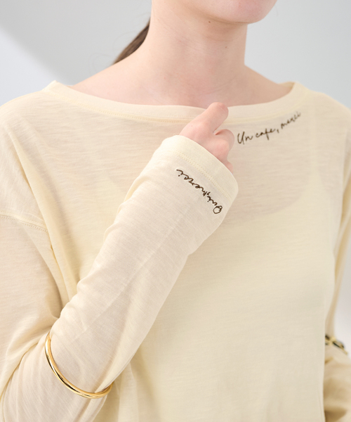 FRAMeWORK(フレームワーク)の「シアースラブ刺繍LTee(Tシャツ/カットソー・レディース・アイボリー/ホワイト・FREE)」の21枚目の写真