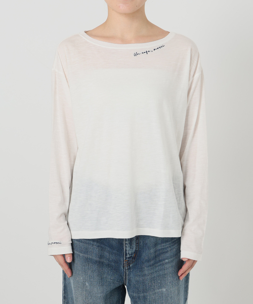 FRAMeWORK(フレームワーク)の「シアースラブ刺繍LTee(Tシャツ/カットソー・レディース・アイボリー/ホワイト・FREE)」の22枚目の写真