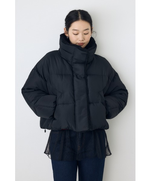 AZUL by moussy(アズールバイマウジー)の「【ボリュームたっぷり♪】ボアスタンドカラー中綿コート 秋服 冬服 スタンドネック ハイネック 防寒 暖かい(ブルゾン・レディース・ブラック/ブラウン/アイボリー・MEDIUM/SMALL)」の16枚目の写真