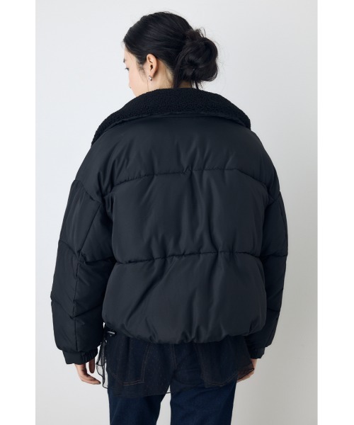 AZUL by moussy(アズールバイマウジー)の「【ボリュームたっぷり♪】ボアスタンドカラー中綿コート 秋服 冬服 スタンドネック ハイネック 防寒 暖かい(ブルゾン・レディース・ブラック/ブラウン/アイボリー・MEDIUM/SMALL)」の20枚目の写真