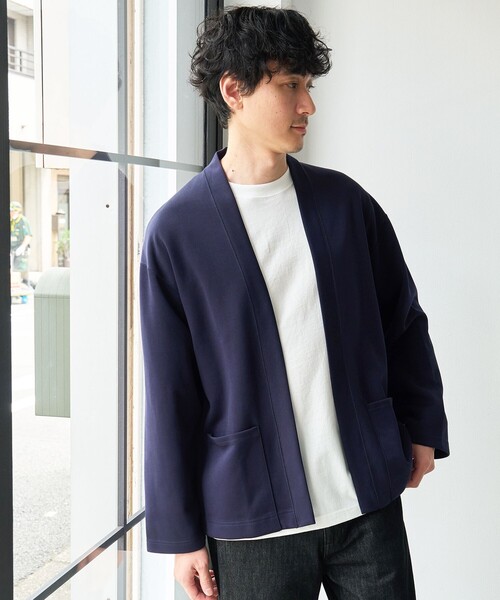 coen(コーエン)の「【抗菌防臭、防汚(食品汚れが落ちやすい)、UVカット】クリーンプラスボタンレスカーディガン(カーディガン/ボレロ・メンズ・ワインレッド/ネイビー・M/L/XL/S)」の10枚目の写真