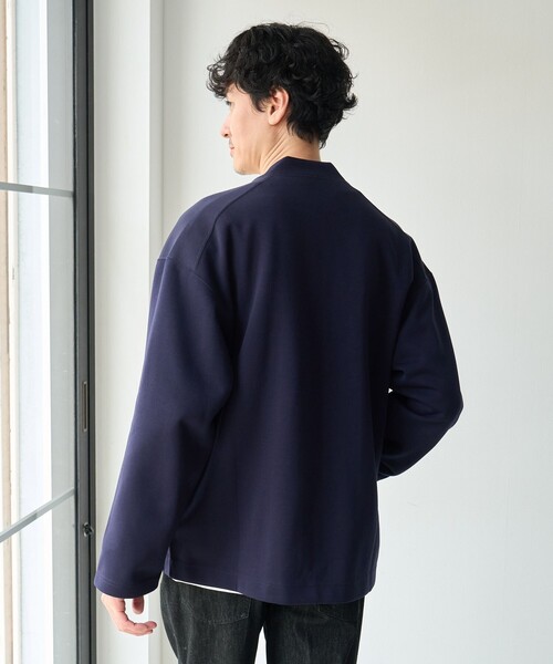 coen(コーエン)の「【抗菌防臭、防汚(食品汚れが落ちやすい)、UVカット】クリーンプラスボタンレスカーディガン(カーディガン/ボレロ・メンズ・ワインレッド/ネイビー・M/L/XL/S)」の12枚目の写真