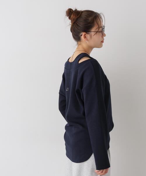 NANO universe(ナノユニバース)の「フェイクレイヤードワッフルカットトップス(Tシャツ/カットソー・レディース・グレー/ネイビー/ベージュ・FREE)」の11枚目の写真