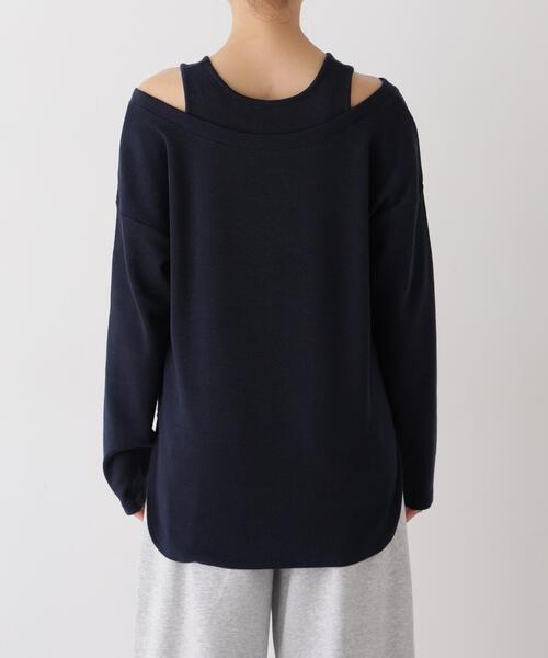 NANO universe(ナノユニバース)の「フェイクレイヤードワッフルカットトップス(Tシャツ/カットソー・レディース・グレー/ネイビー/ベージュ・FREE)」の18枚目の写真