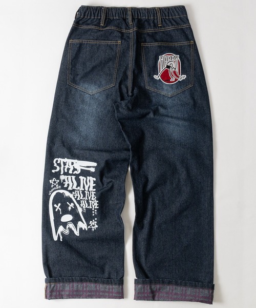 JOHN'S CLOSET(ジョンズクローゼット)の「【13】ワッペン付き ロールアップデザイン バギーデニム(デニムパンツ・メンズ・ブルー系1/ブルー系2/ブラック系1/ブラック系2・LARGE/MEDIUM)」の10枚目の写真