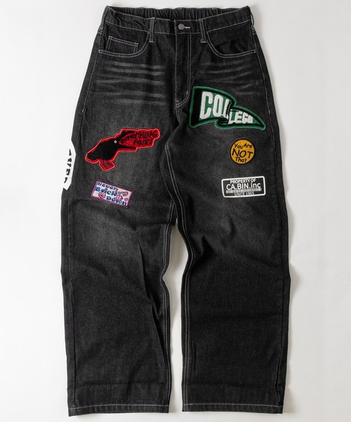 JOHN'S CLOSET(ジョンズクローゼット)の「【13】ワッペン付き ロールアップデザイン バギーデニム(デニムパンツ・メンズ・ブルー系1/ブルー系2/ブラック系1/ブラック系2・LARGE/MEDIUM)」の12枚目の写真
