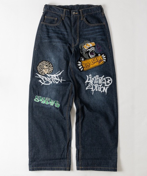 JOHN'S CLOSET(ジョンズクローゼット)の「【13】ワッペン付き ロールアップデザイン バギーデニム(デニムパンツ・メンズ・ブルー系1/ブルー系2/ブラック系1/ブラック系2・LARGE/MEDIUM)」の13枚目の写真
