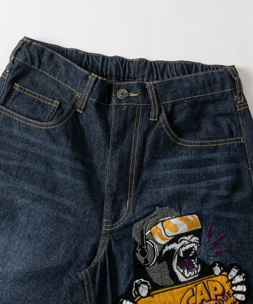 JOHN'S CLOSET(ジョンズクローゼット)の「【13】ワッペン付き ロールアップデザイン バギーデニム(デニムパンツ・メンズ・ブルー系1/ブルー系2/ブラック系1/ブラック系2・LARGE/MEDIUM)」の5枚目の写真