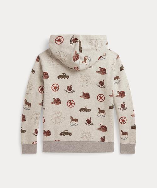 POLO RALPH LAUREN CHILDRENSWEAR（ポロ ラルフ ローレン チルドレンズウェア）の「ファームプリント フリース フーディ（パーカー・キッズ・グレー系・XL/L/M/S）」の3枚目の写真